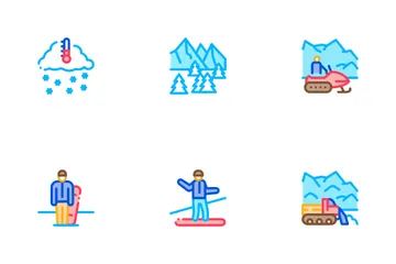 Ski Resort Vacation Icon Pack
