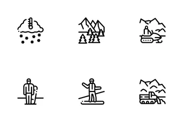 Ski Resort Vacation Icon Pack