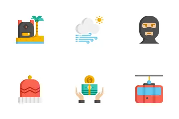 Skiing And Snowboarding Icon Pack