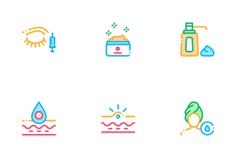 Skin Care Cosmetic Icon Pack