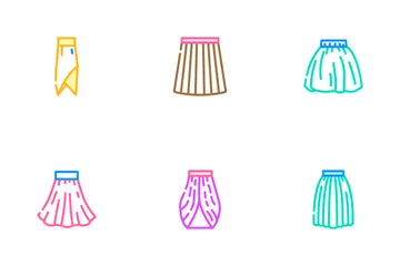 Skirt Fashion Girl Dress Female Icon Pack