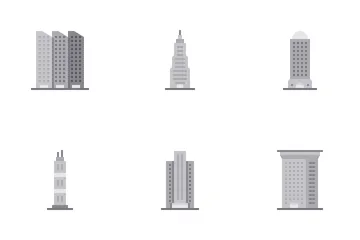 Skyscarper Building Icon Pack