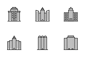 Skyscarper Building Icon Pack