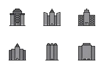 Skyscarper Building Icon Pack