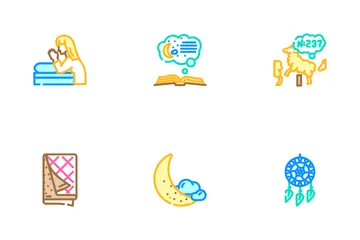 Sleep Bed Pillow Dream Night Icon Pack