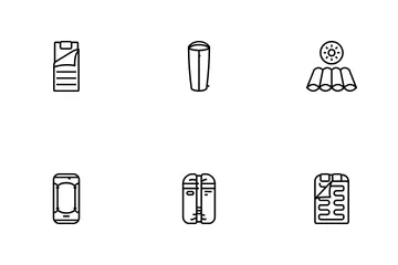Sleeping Bag Camping Hiking Icon Pack