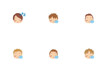 Sleeping Kids Icon Pack