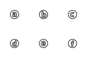 작은 알파벳 아이콘 팩