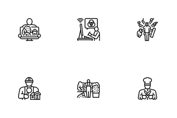 Small Business Worker Occupation Icon Pack