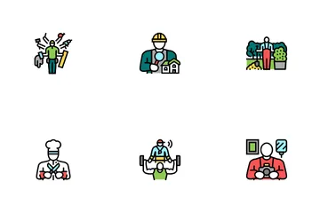 Small Business Worker Occupation Icon Pack