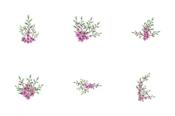 Small Flowers Spring Flower Plant Icon Pack