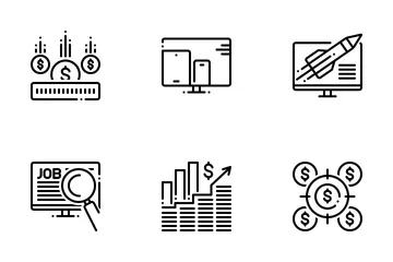 Smart Business 2 Line Icon Pack