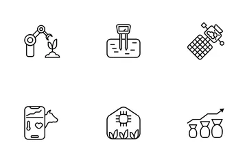 스마트 농업 및 농업 아이콘 팩