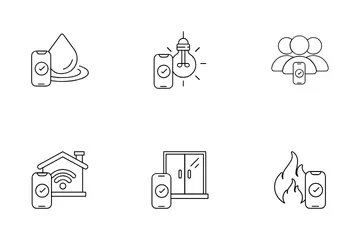 스마트 홈 및 IoT 보안 아이콘 팩