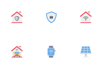 Smart Home Technology Flat Vol 1 Icon Pack