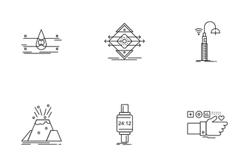 Smart Urban Solutions And Wearable Technology Icon Pack