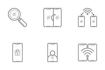 Smartphone 1 Line Icon Pack