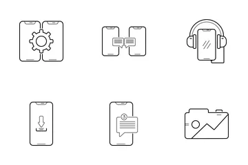Smartphone 2 Line Icon Pack