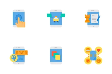 Smartphone-Anwendung Symbolpack