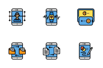 Smartphone-Anwendung Symbolpack