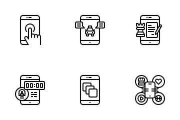 Smartphone-Anwendung Symbolpack