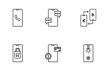 Smartphone do pensamento Pacote de Ícones