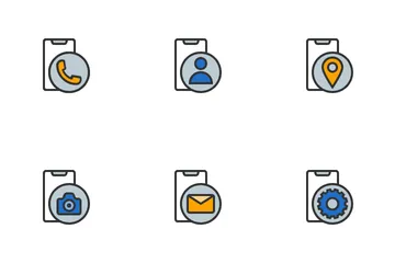 Smartphone Functions And Apps Icon Pack
