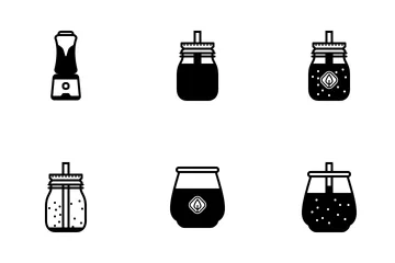 Smoothie Drinks (glyph) Icon Pack