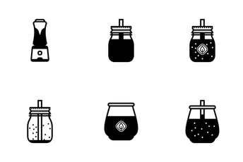 Smoothie Drinks (glyph) Icon Pack