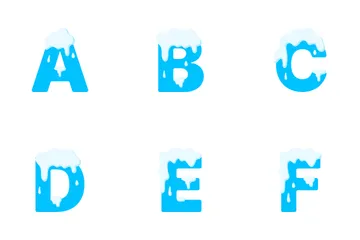 Snow Alphabets Icon Pack