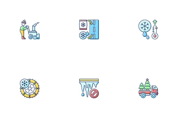 Snow Removing Services Icon Pack
