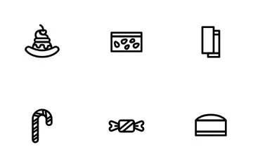 Sobremesa Delineada Pacote de Ícones