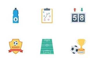 Soccer Flat Icon Icon Pack