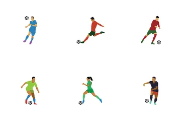 Soccer Player Pose Icon Pack