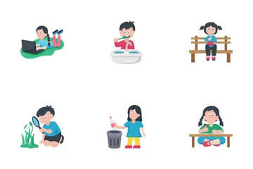 Social And Children Activities Icon Pack