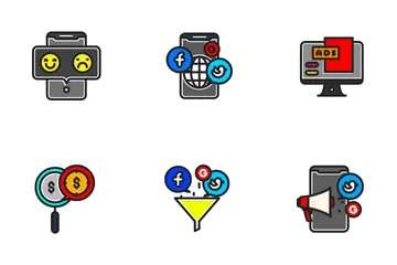 Social Campaign Marketing Icon Pack