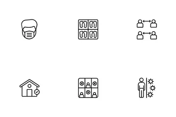 Social Distance Icon Pack