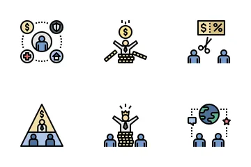 Social Inequality Icon Pack