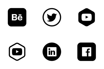 Social Media (black) Icon Pack