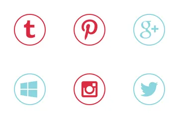 Social Media Circle Icon Pack