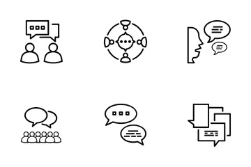 Social Media Conversation Icon Pack