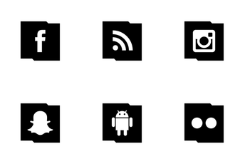 Social Media Glyph Icon Pack