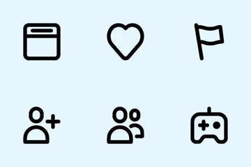 Social Media Interface Icon Pack
