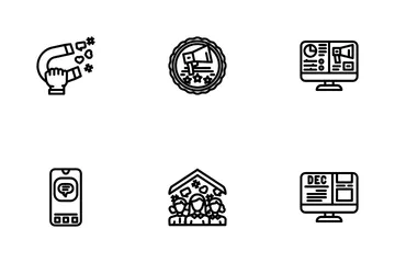 Social Media Marketing Internet Symbolpack