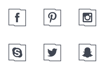 Social Media Outline Icon Pack