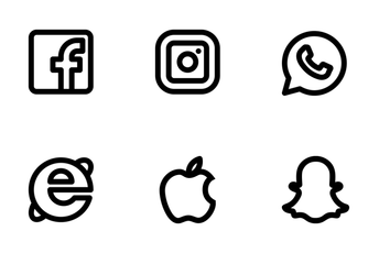 Social Media - Outline Icon Pack