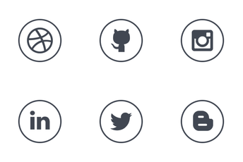 Social Media Round Solid Icon Pack