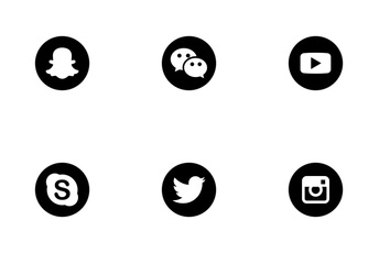 Social Media Rounded Solid Icon Pack