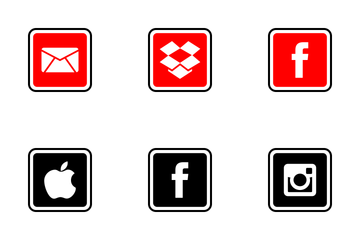 Download Social Media Square Black Icon pack - Available in SVG, PNG