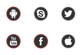 Social Media Stiches Icon Pack